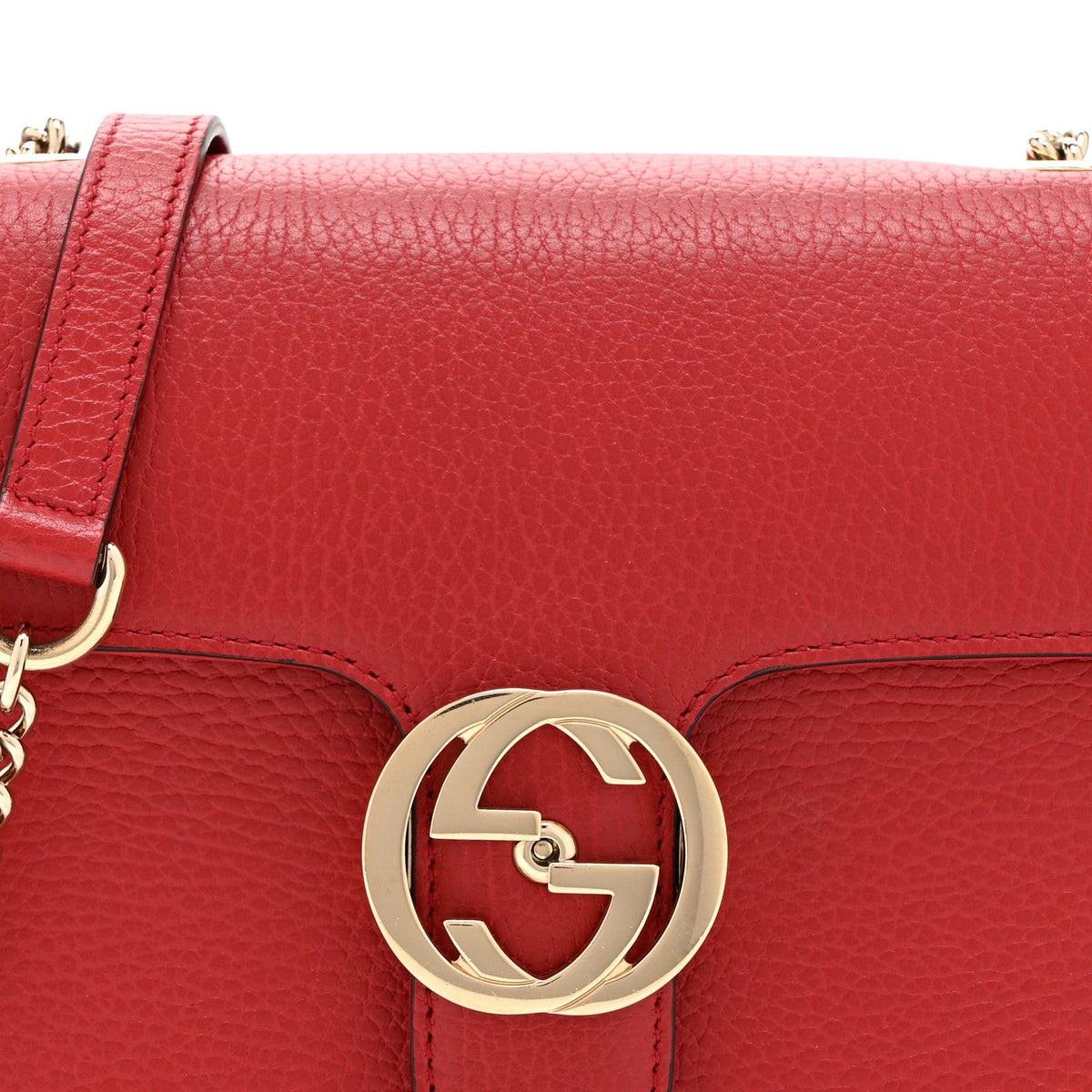 Small Calfskin Shoulder Bag - Red