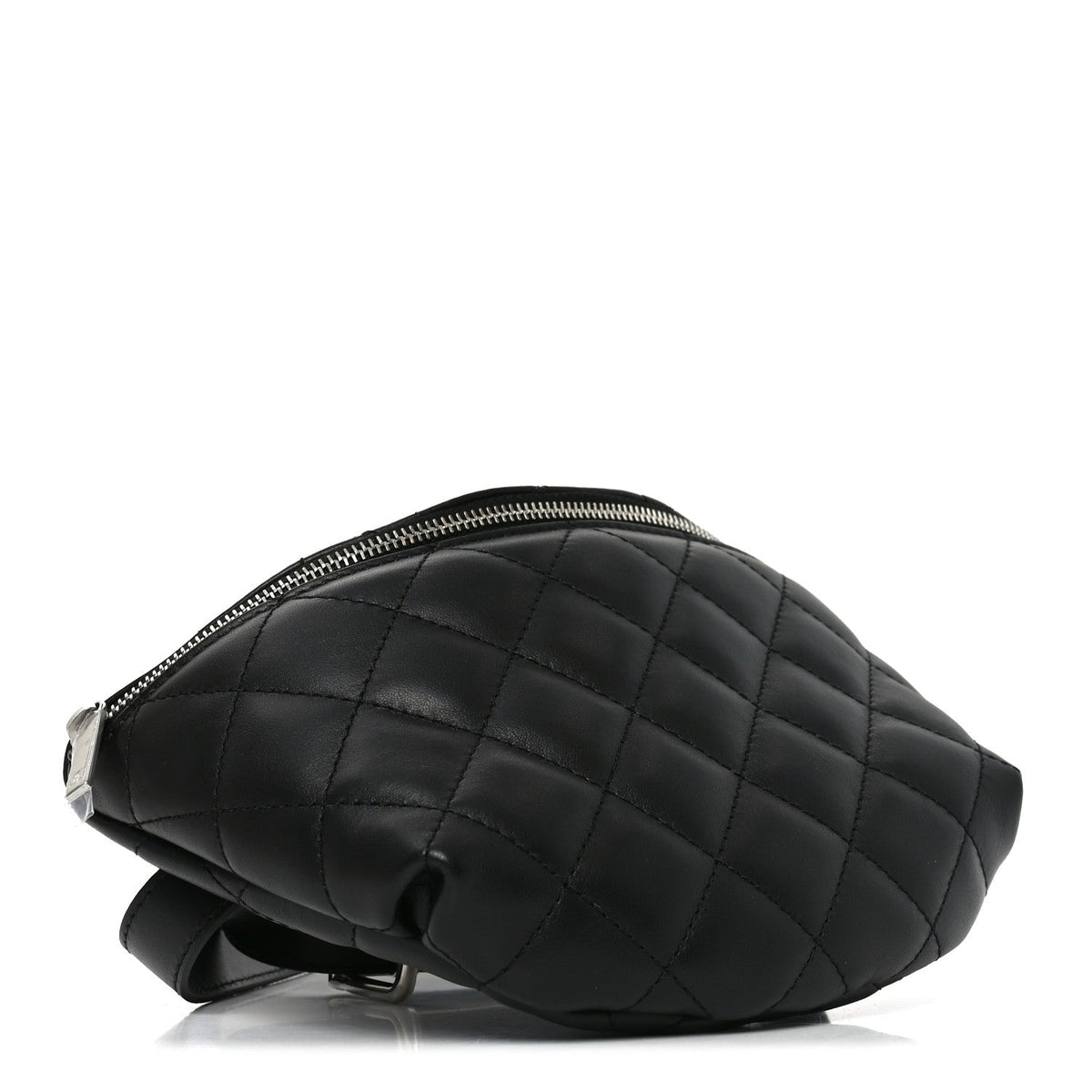 Quilted Calfskin Belt Bag - Black