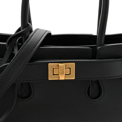 Mini Calfskin Handbag - Black
