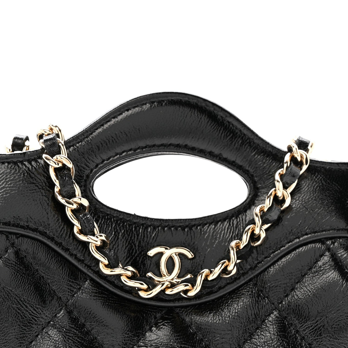 Quilted Lambskin Clutch Bag - Black