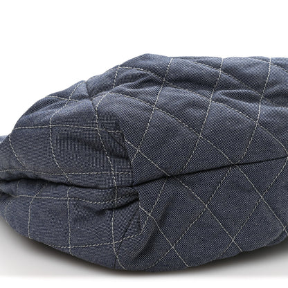 Large Quilted Handbag - Blue