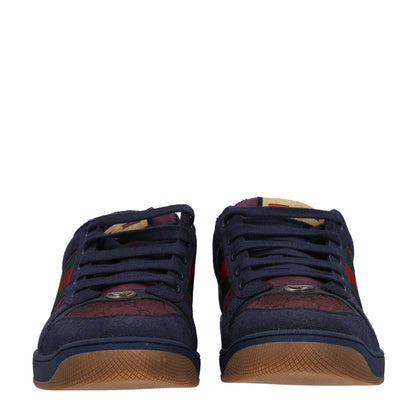 Gucci Canvas GG Web Men's Screener Sneakers 8 Burgundy Navy