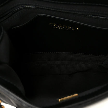 Quilted Lambskin Shoulder Bag - Black