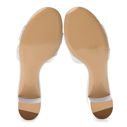 Hermes Epsom Women's Oasis Sandals Bleu Glacier