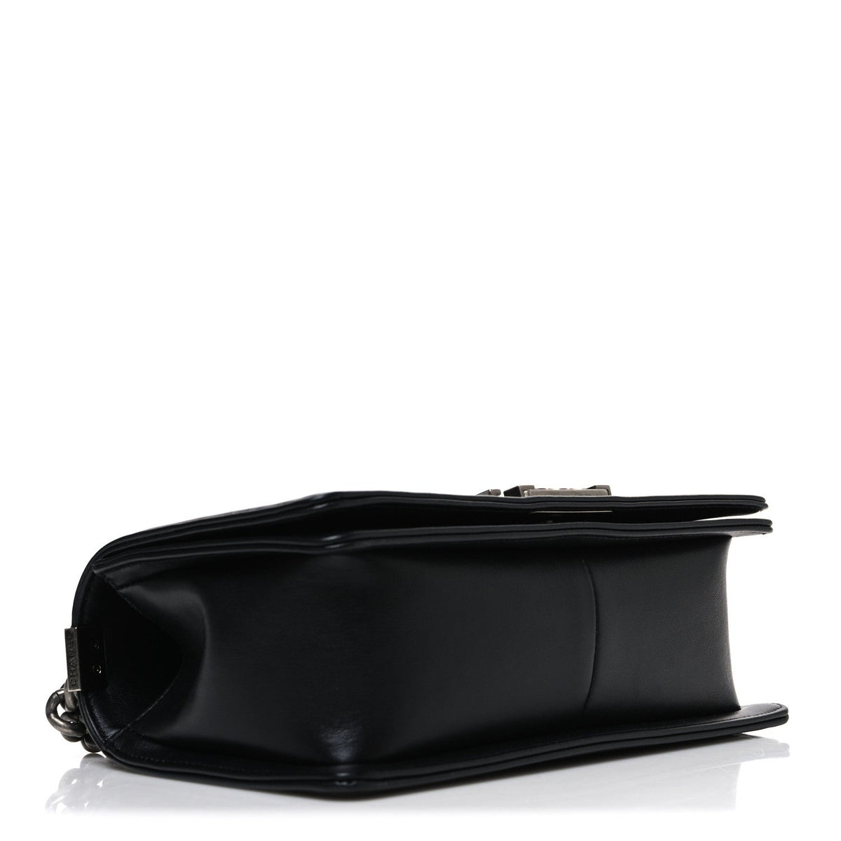 Medium Quilted Lambskin Flap Shoulder Bag - Black