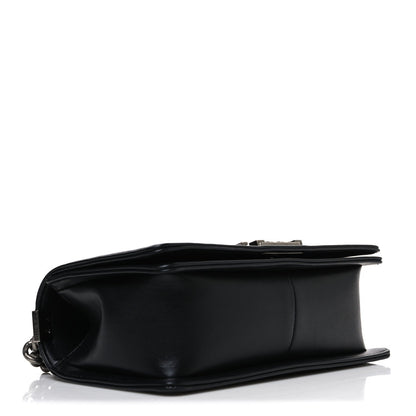 Medium Quilted Lambskin Flap Shoulder Bag - Black