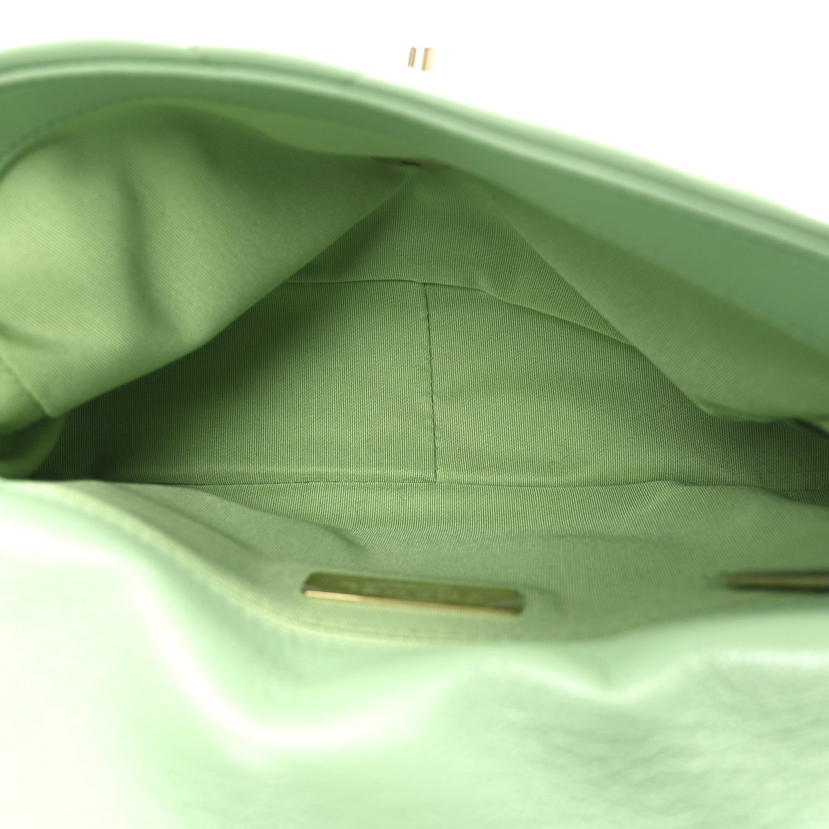 Medium Quilted Goatskin Flap Shoulder Bag - Light Green