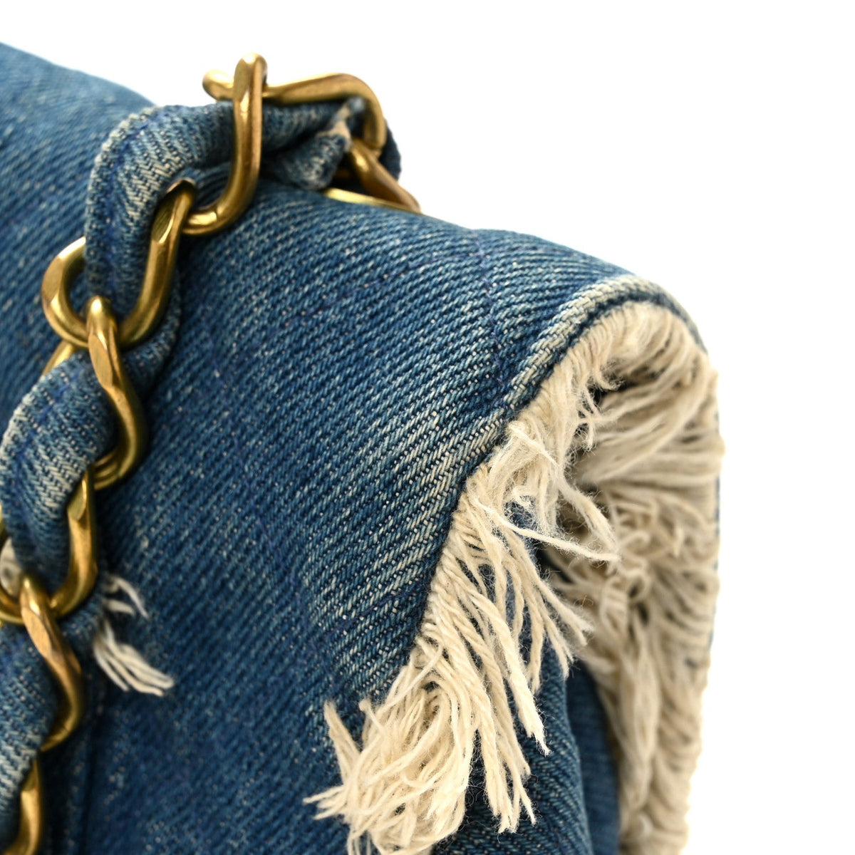 Quilted Flap Shoulder Bag - Blue