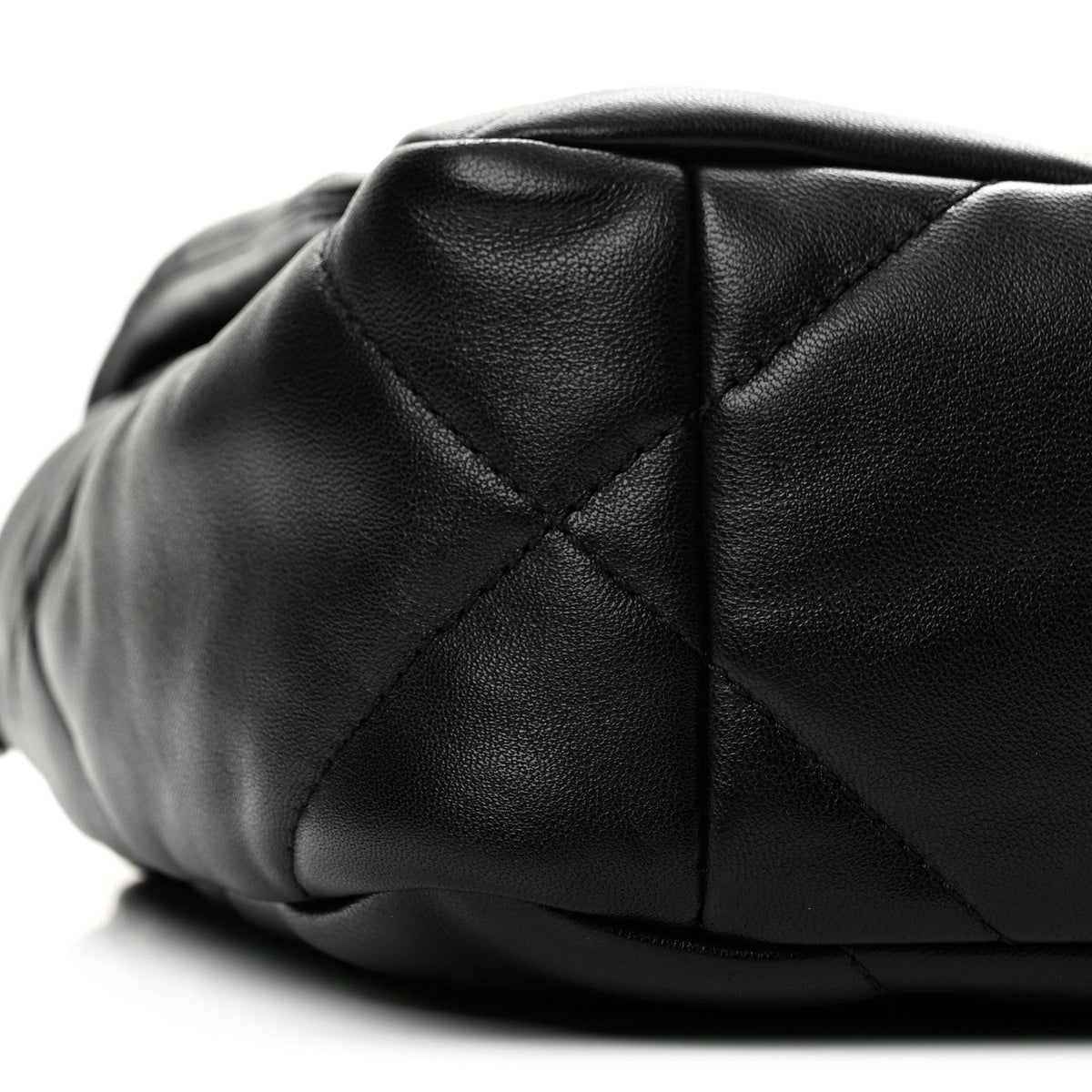 Medium Quilted Lambskin Flap Shoulder Bag - Black