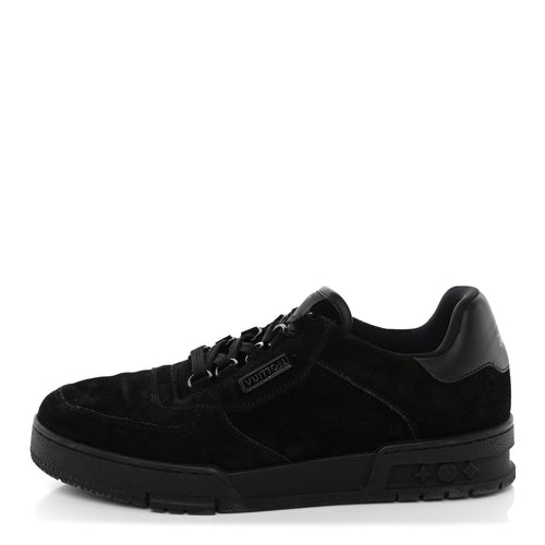 Suede LV Trainer Sneakers 5.5 Black