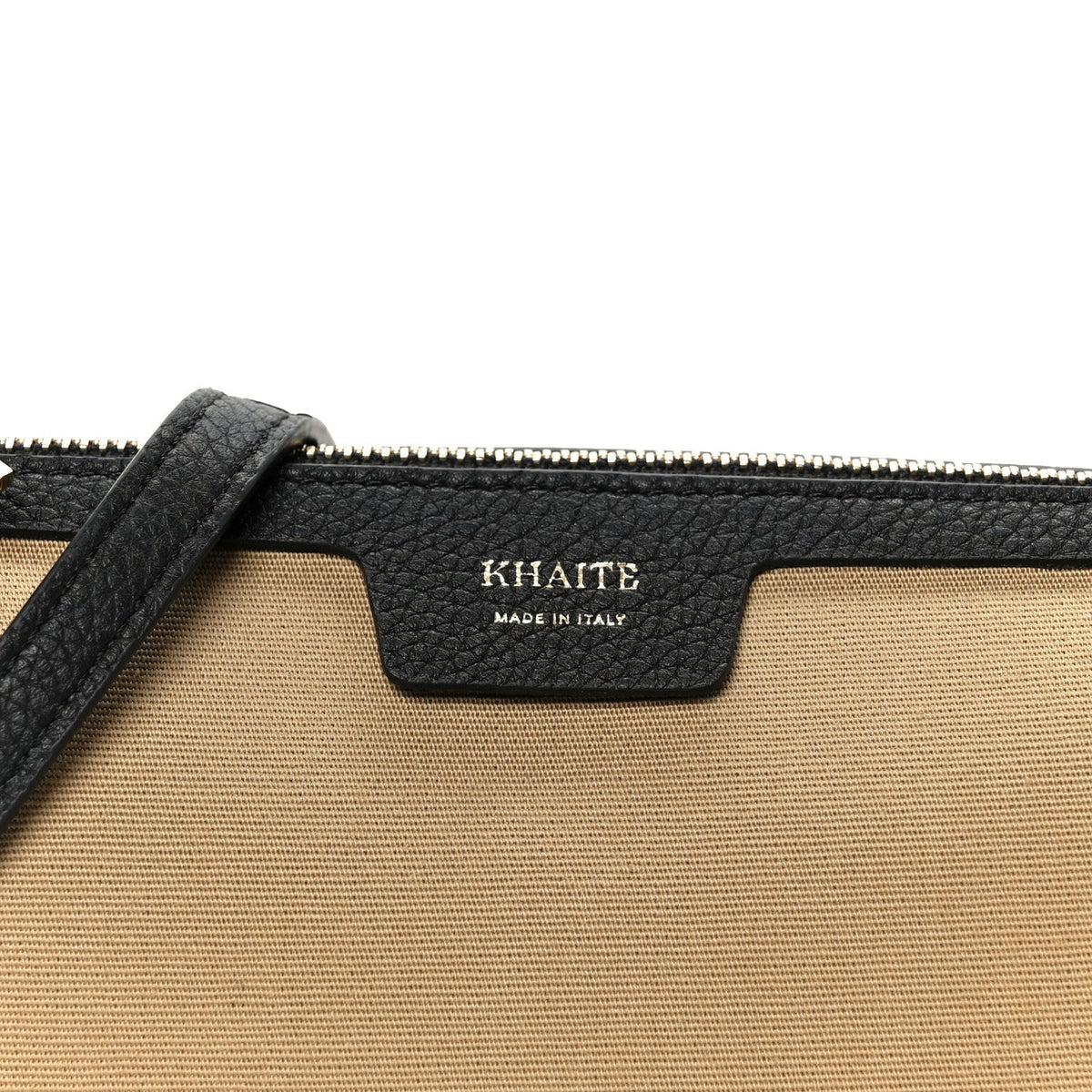 Medium Calfskin Canvas Crossbody Bag - Black