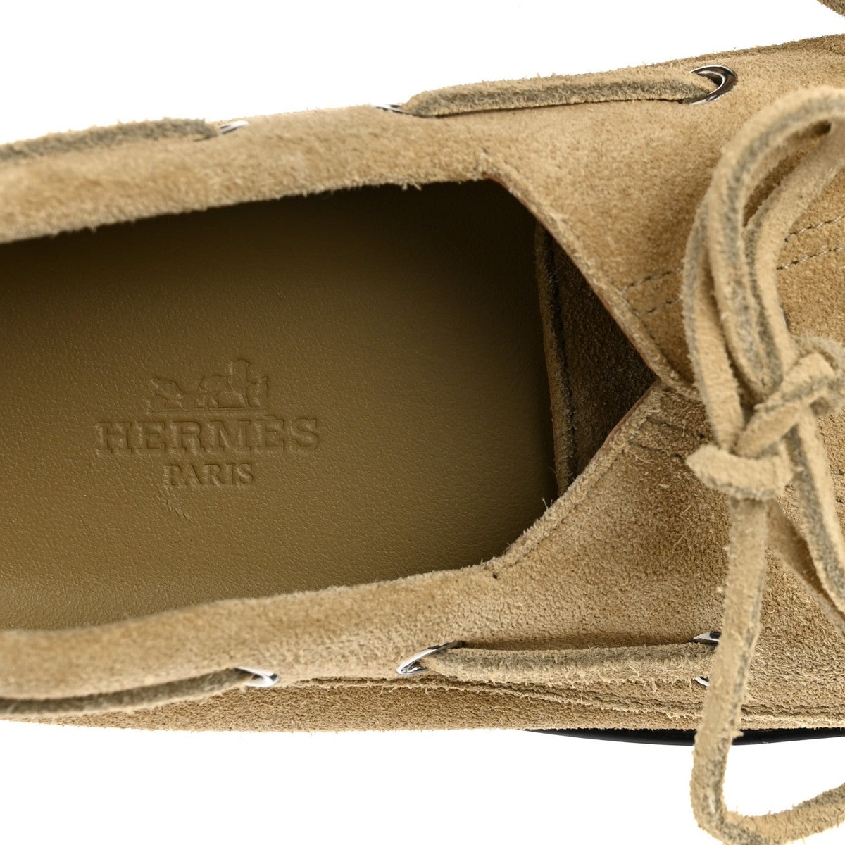 Hermes Suede Calfskin Member Lazy Women's Loafers