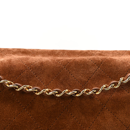 Small Calfskin Suede Flap Shoulder Bag