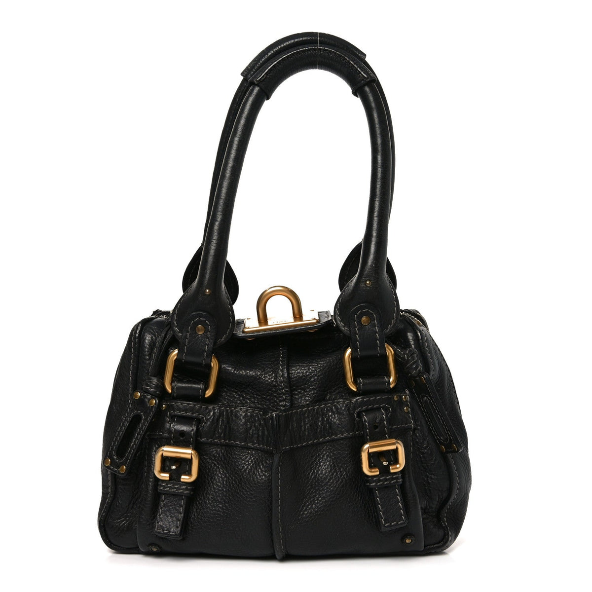 Small Calfskin Shoulder Bag - Black