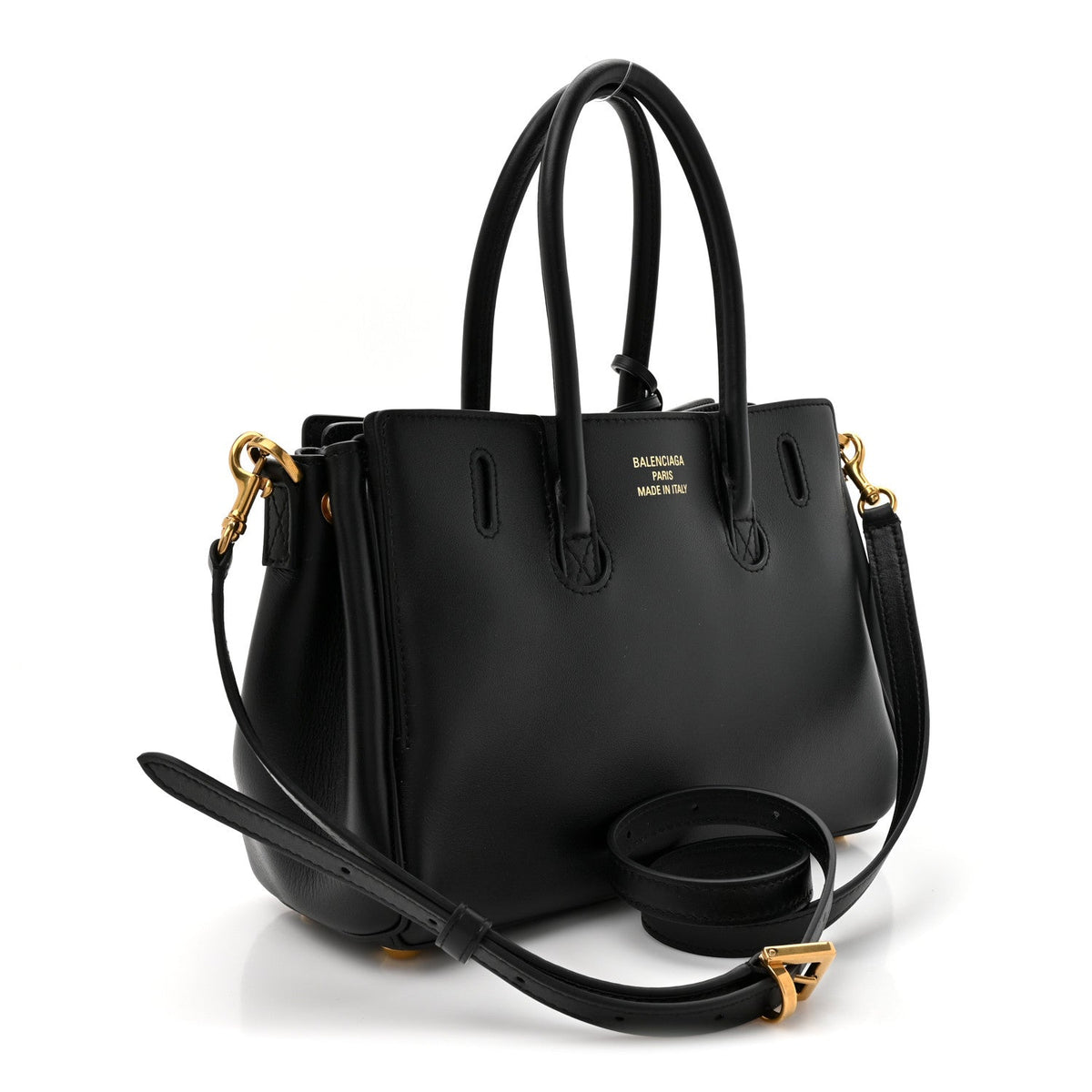 Mini Calfskin Handbag - Black