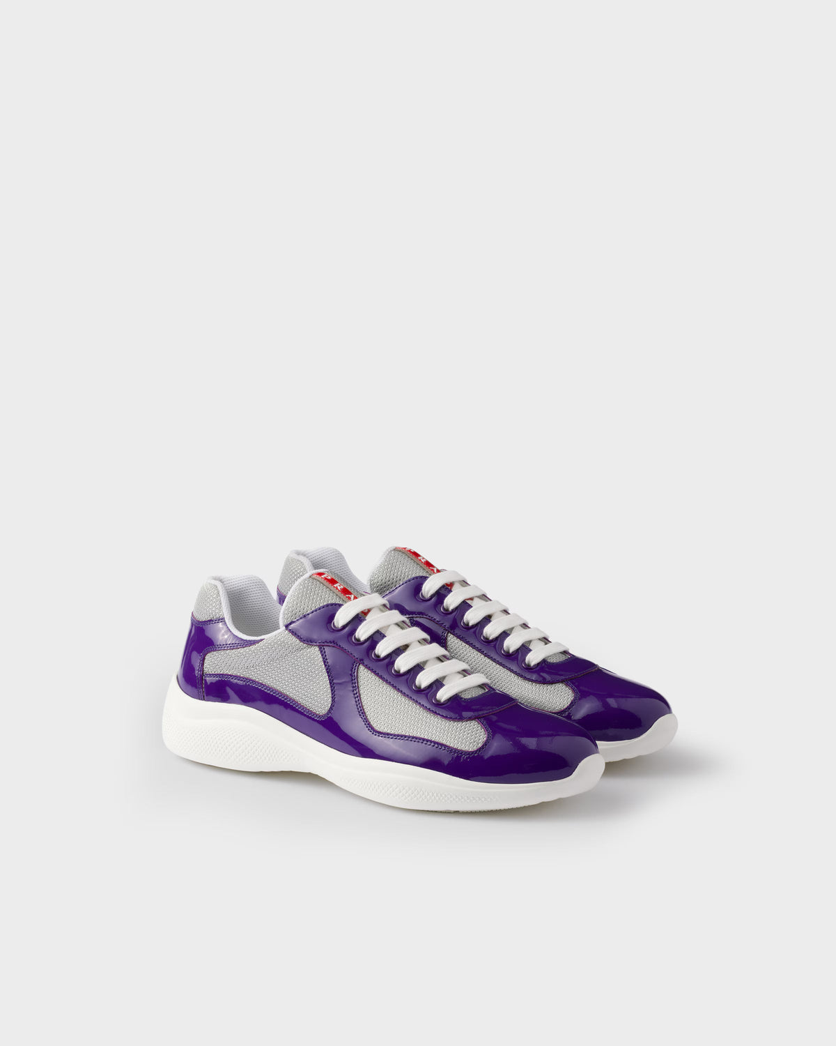 Prada America's Cup Patent Leather Technical Fabric Men's Shoes