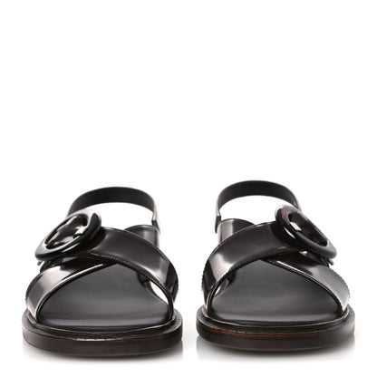 Prada Spazzolato Fume Re-Edition 1996 Women's Buckle Sandals 41 Bruciato