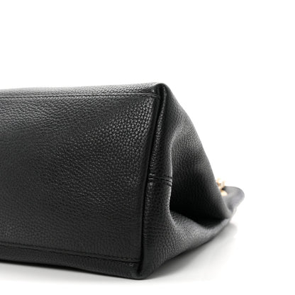 Medium Calfskin Shoulder Bag - Black