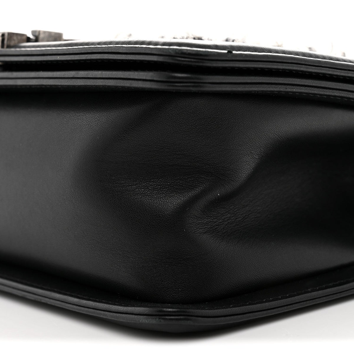 Medium Calfskin Flap Shoulder Bag - Black