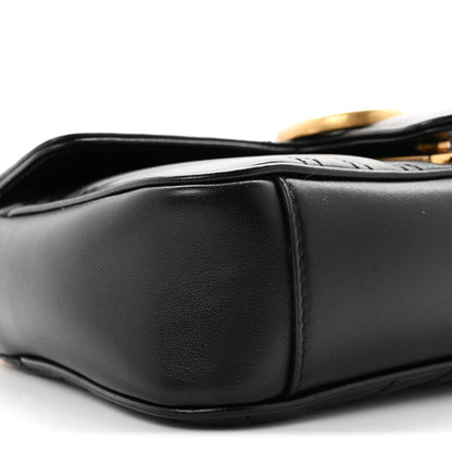 Mini Calfskin Shoulder Bag - Black