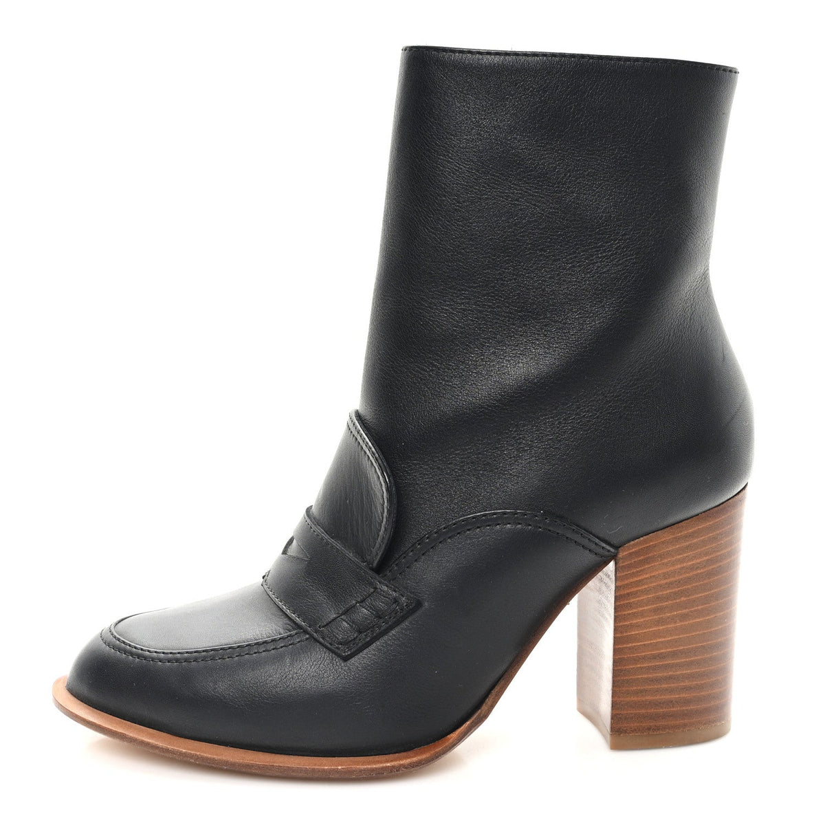 Loewecalfskin Loafer Ankle Boots Black