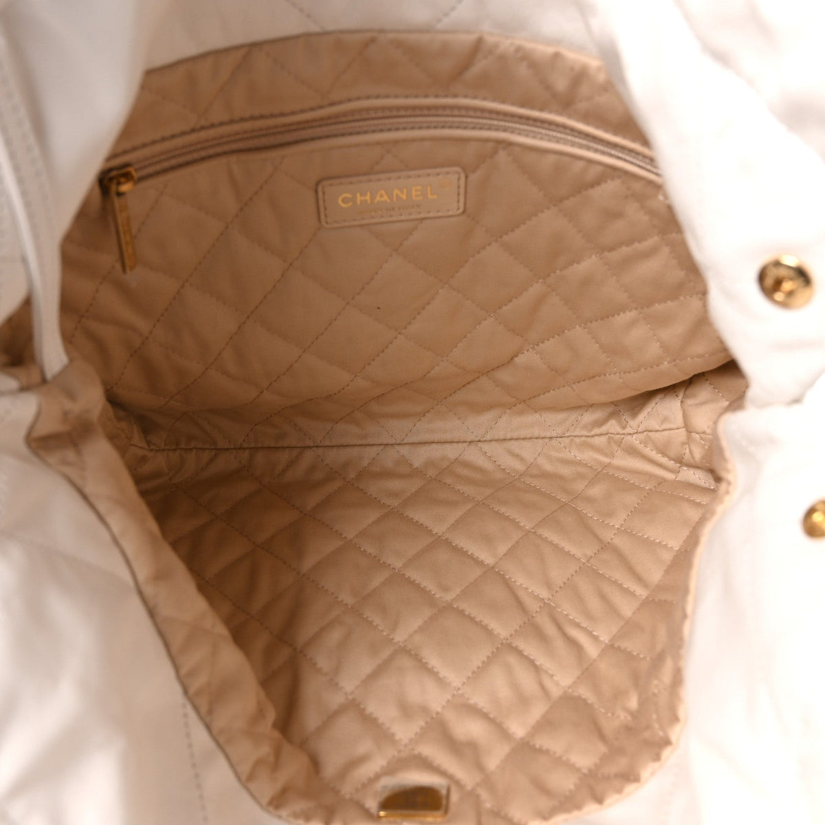 Small Quilted Calfskin Handbag - White