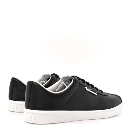 Chanel Calfskin Women's CC Uniform Sneakers 39 Black