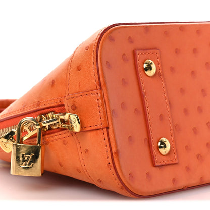 Ostrich Alma Bb Piment Handbag