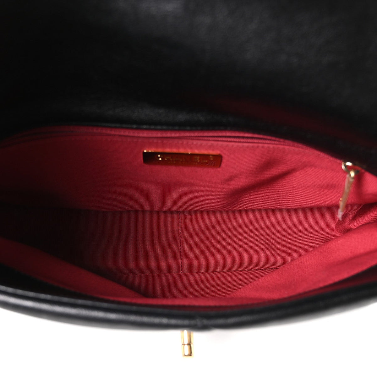 Large Quilted Goatskin Flap Shoulder Bag - Black