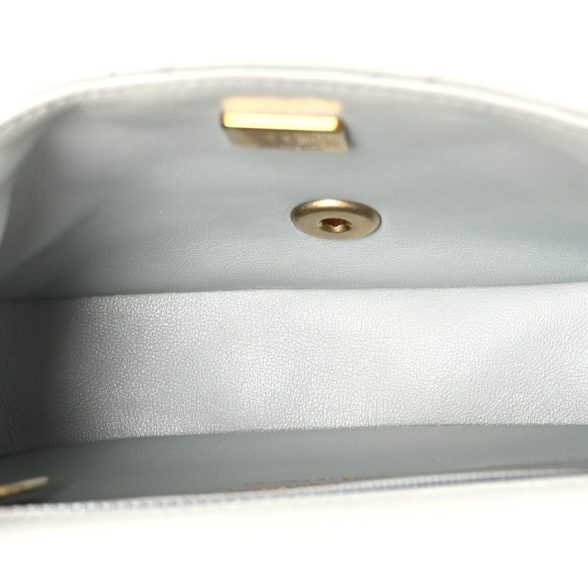 Mini Quilted Lambskin Flap Shoulder Bag - Light Blue
