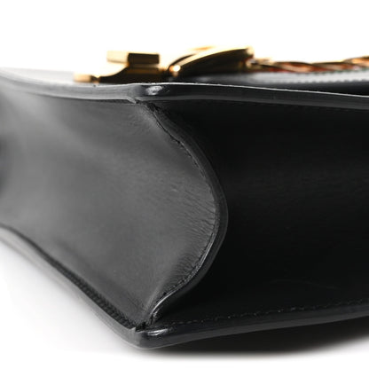 Small Calfskin Shoulder Bag - Black