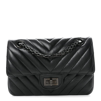 Mini Quilted Calfskin Flap Shoulder Bag - Black