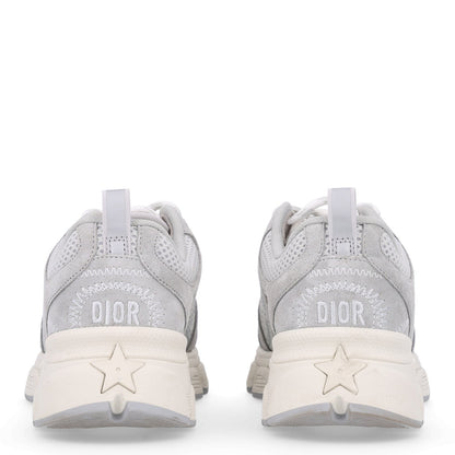 Christian Dior Mesh Suede Women's Chrono Sneakers 38.5 Grey