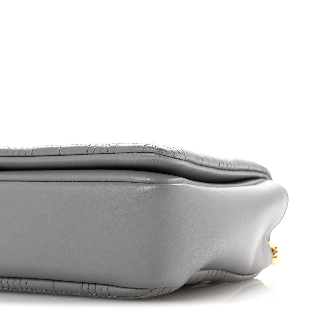 Small Quilted Lambskin Handbag - Grey