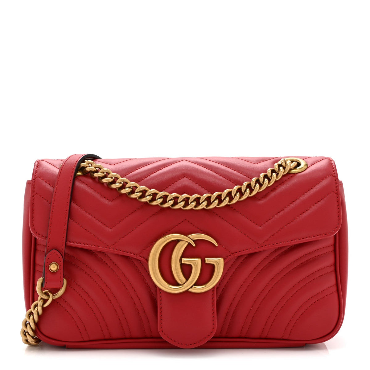 Small Calfskin Shoulder Bag - Red