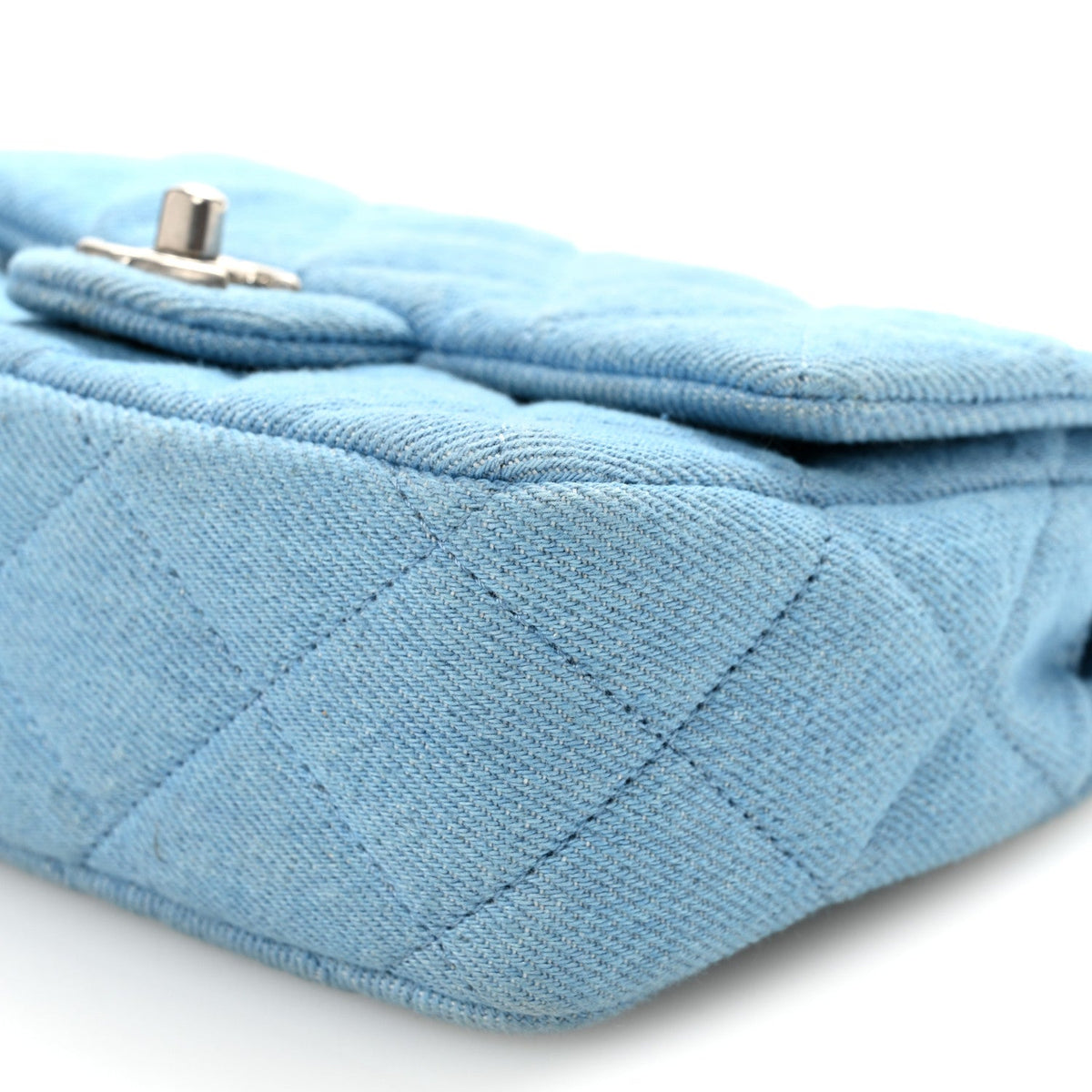 Mini Quilted Flap Shoulder Bag - Blue