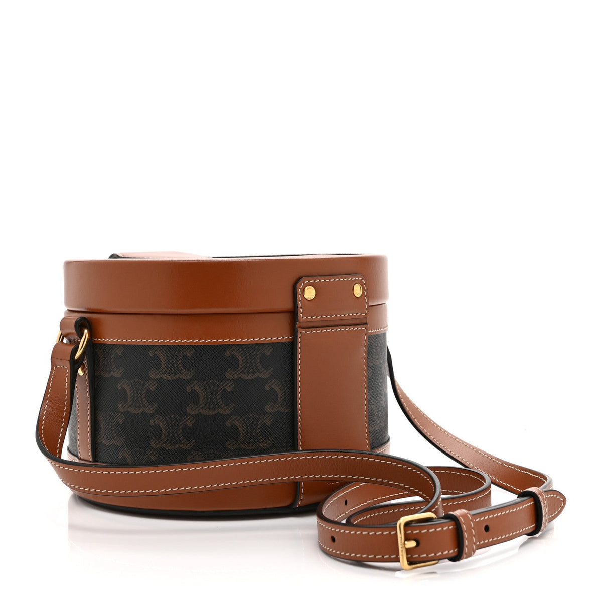 Medium Calfskin Canvas Handbag - Tan