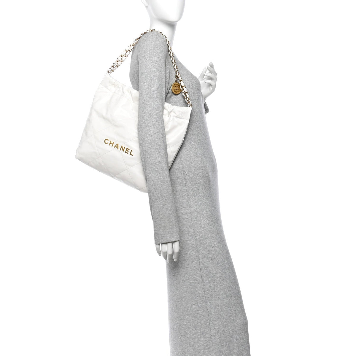 Small Quilted Calfskin Handbag - White