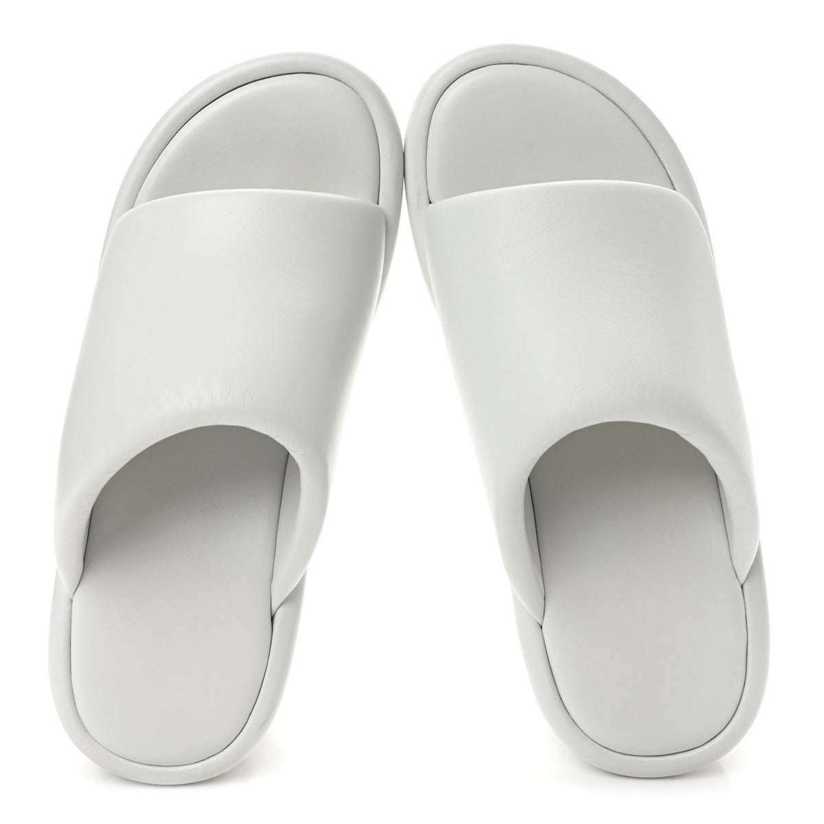 Balenciaga Smooth Nappa Logo Rise 7.6cm Women's Wedge Sandals White