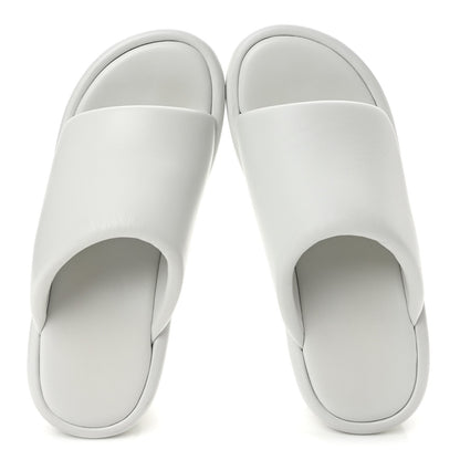Balenciaga Smooth Nappa Logo Rise 7.6cm Women's Wedge Sandals White