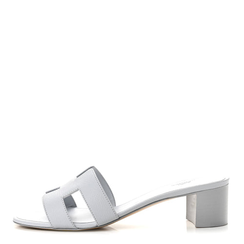 Hermes Epsom Women's Oasis Sandals Bleu Glacier