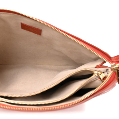 Lambskin Handbag - Brown