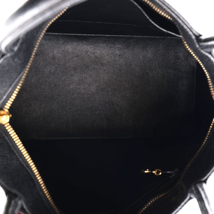 Quilted Caviar Tote Bag - Black