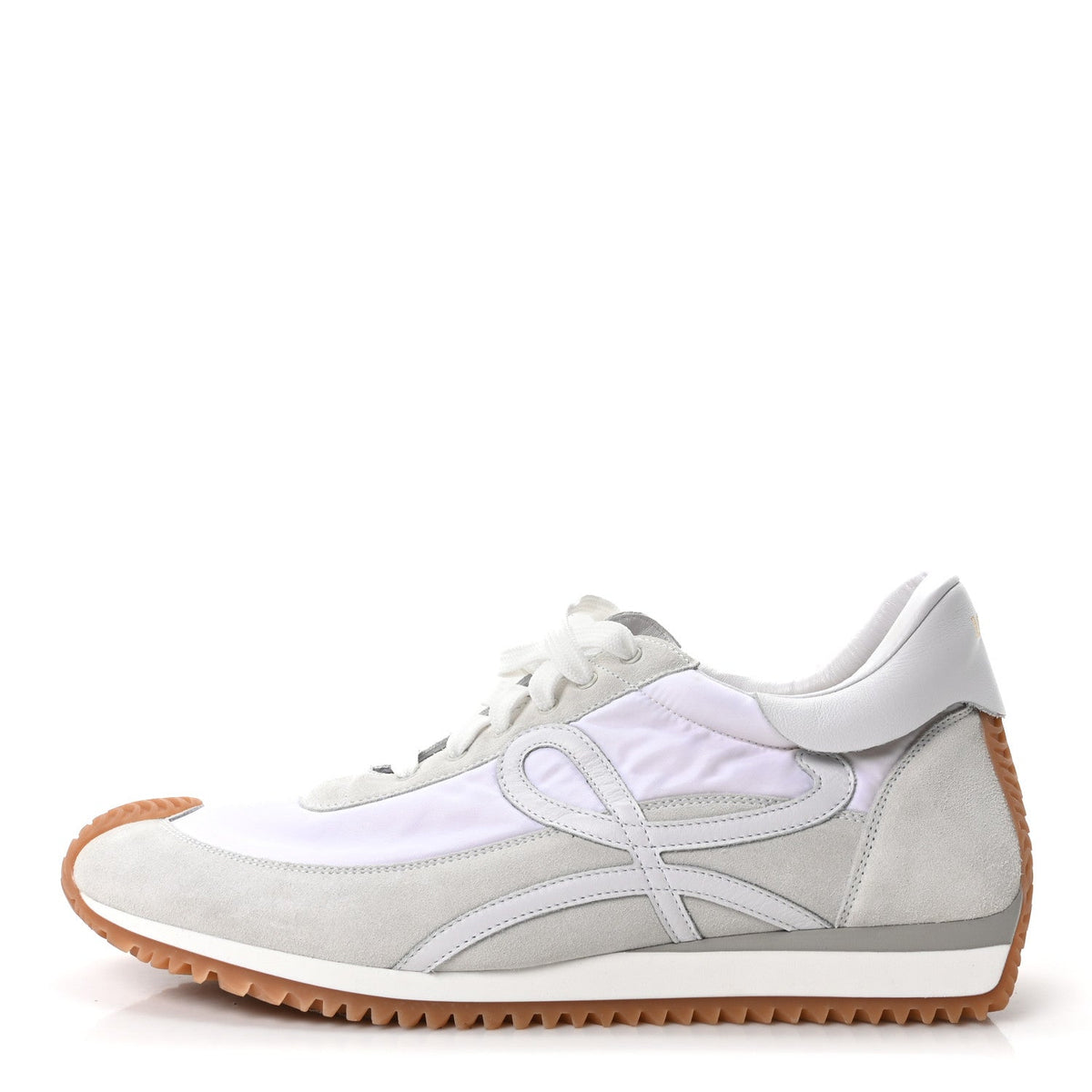 Loewenylon Suede Flow Retro Runner Sneakers White