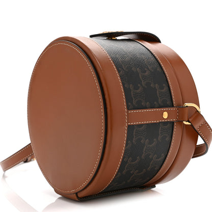 Medium Calfskin Canvas Handbag - Tan