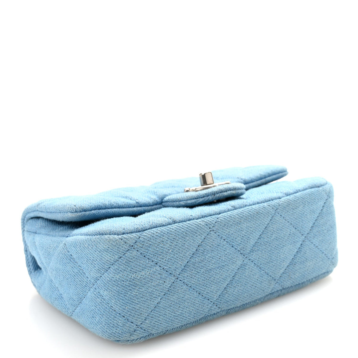 Mini Quilted Flap Shoulder Bag - Blue
