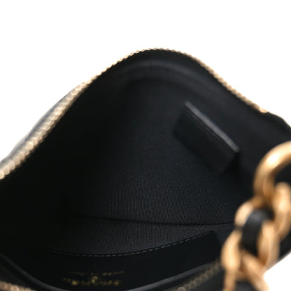 Small Quilted Lambskin Hobo Bag - Black