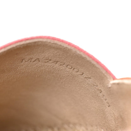 Hermes Suede Goatskin Women's Joven Espadrilles 37 Rose De Venise Gold