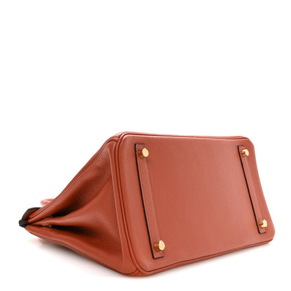 Taurillon Novillo Birkin 30 Cuivre Handbag
