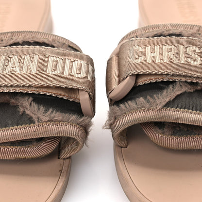 Christian Dior Nylon Women's Dio(r)evolution Slide Sandals 39 Nude
